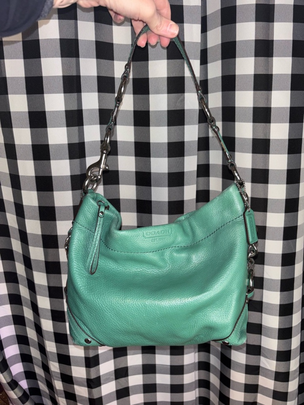 Coach Carly Teal Hobo Medium Shoulder Bag 2010